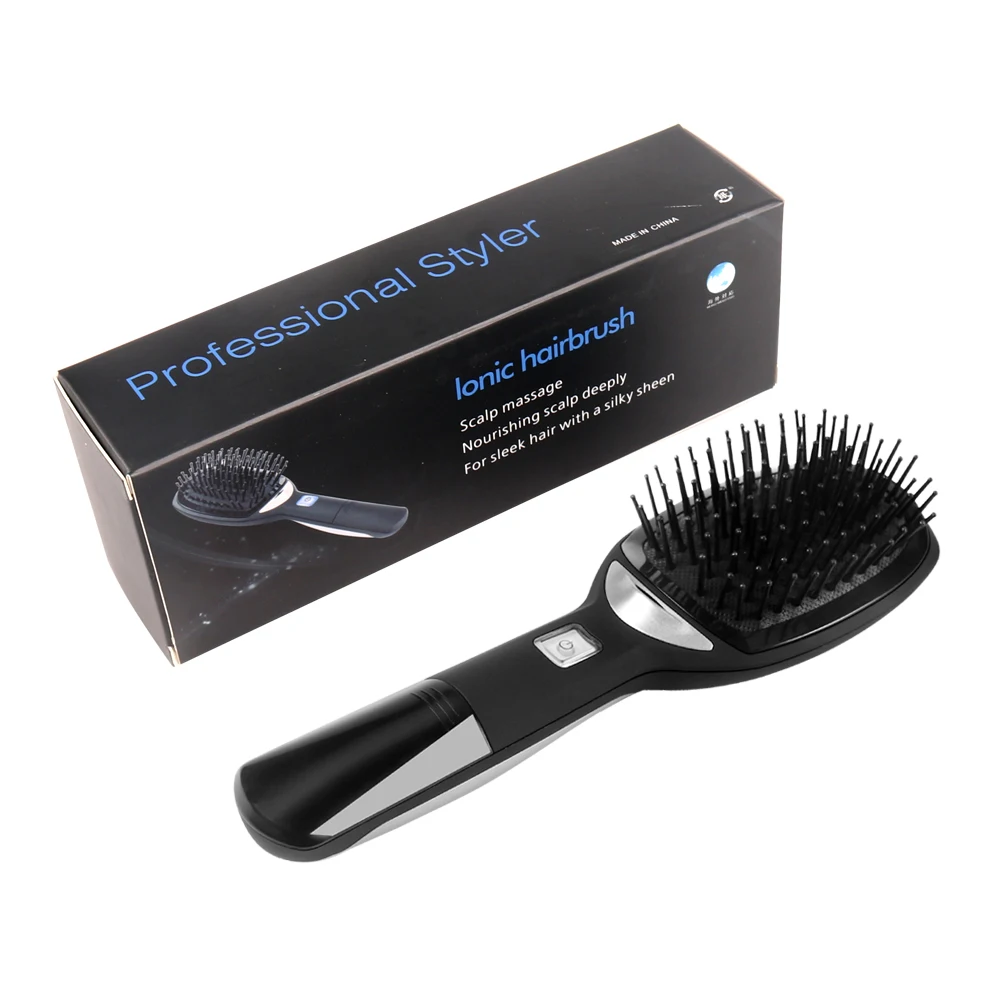 

New Electric Ionic Hairbrush With Handle Negative Ions Ionic-styling Hair Brush Scalp Massage Anti-static Hair Combs Frizz Free