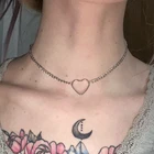 Женское короткое ожерелье, цепочка в форме сердца, ожерелья с фигуркой сердца