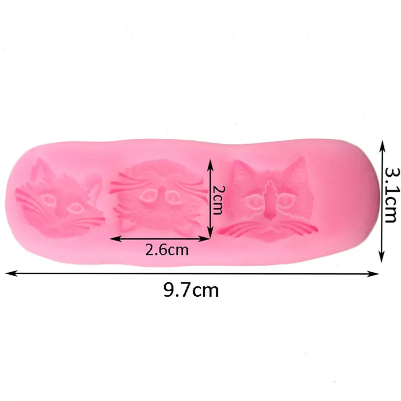 Симпатичные кошачьи мордочки силиконовые формы DIY вечерние топперы для кексов