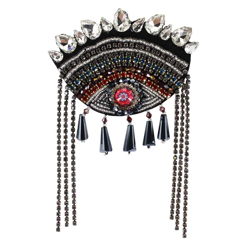 Глазные нашивки Стразы бисером мотивы Кристалл бахрома металлическая