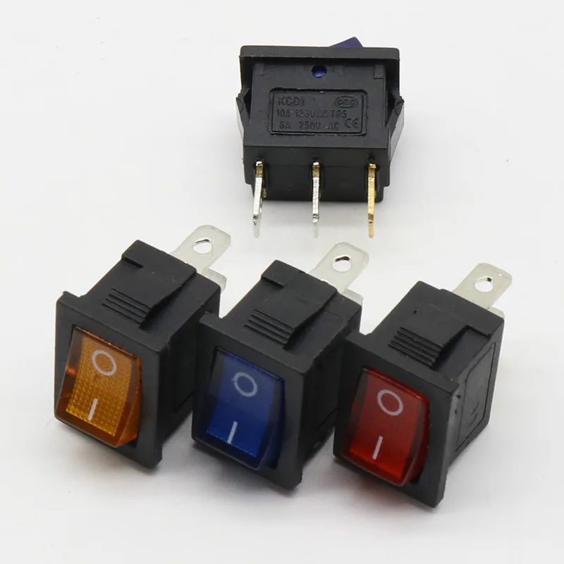 1 шт. мини 3 Pin Dashboard On Off Position кулисный переключатель с подсветкой Spst