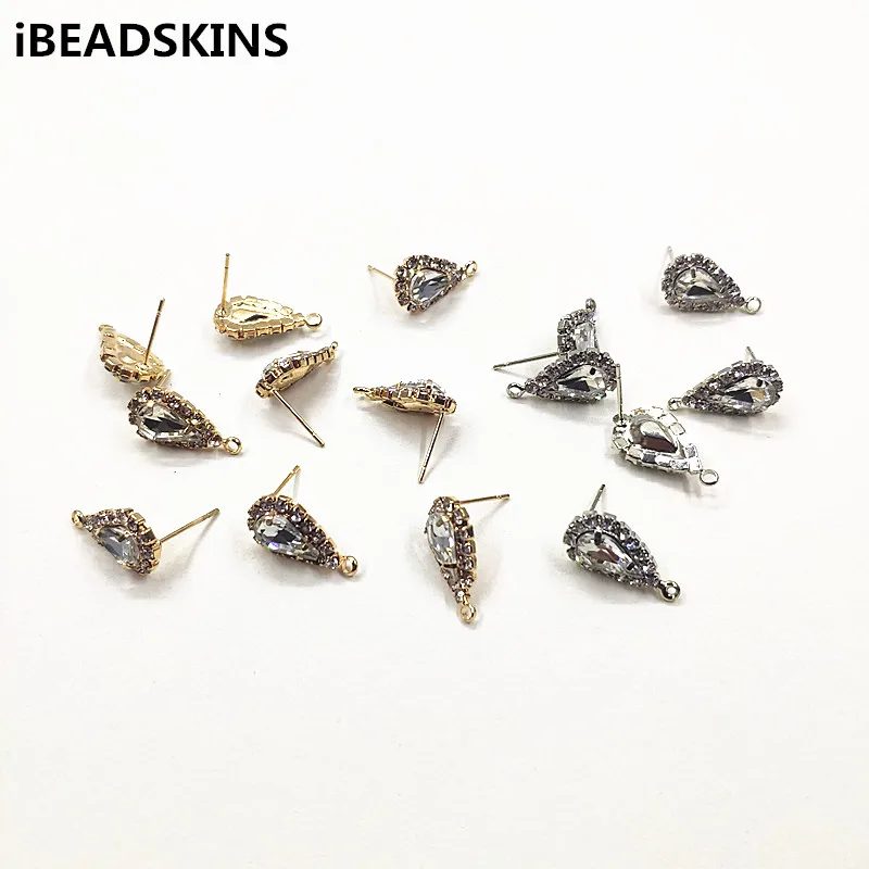 Новое поступление! 18x10 мм 100 шт Прямая Форма Стразы цепочка с подвеской в виде лапы