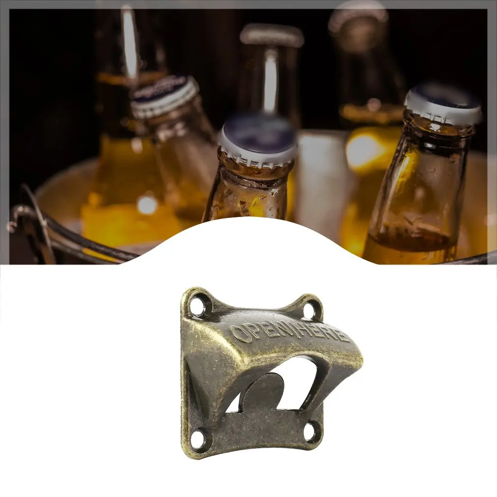 

Lightweight Multi-function Square Wall-mounted Stainless Steel Corkscrew Retro Look