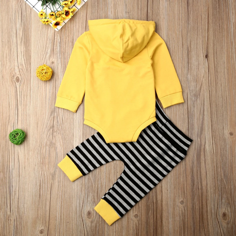 Осенняя одежда для маленьких мальчиков 2019 года топы с капюшоном боди длинным