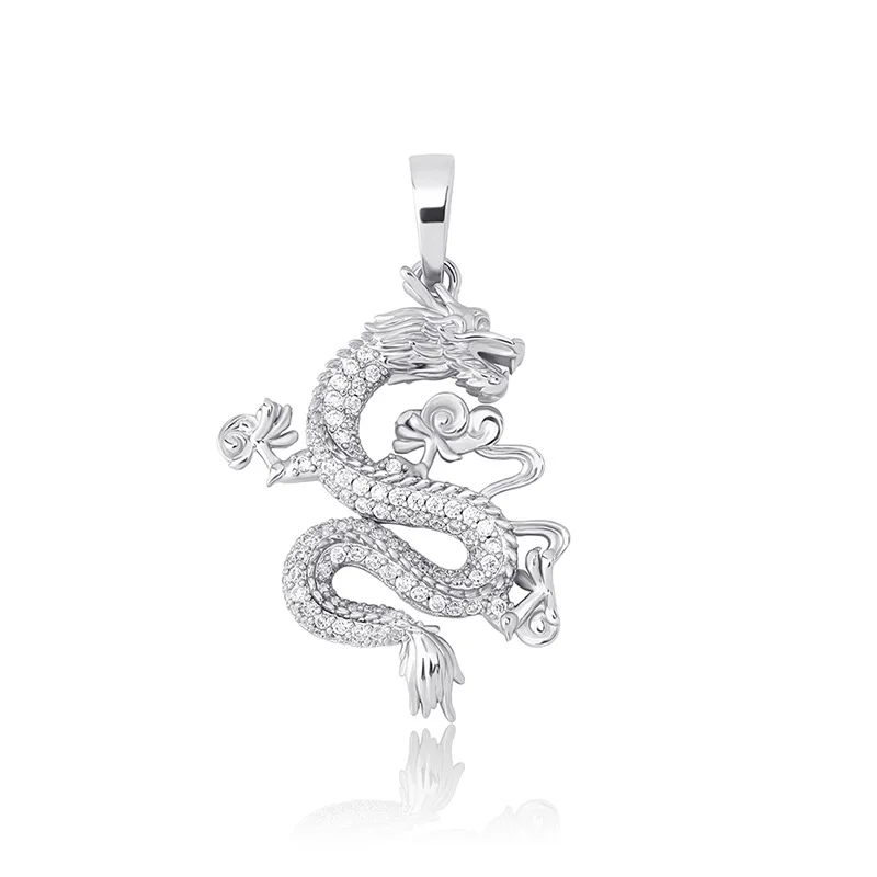 

Retro Fashion Chinese Dragon Shape Solid Pendant Necklace 2020 Hip Hop Men And Women Personality Jewelry Gift