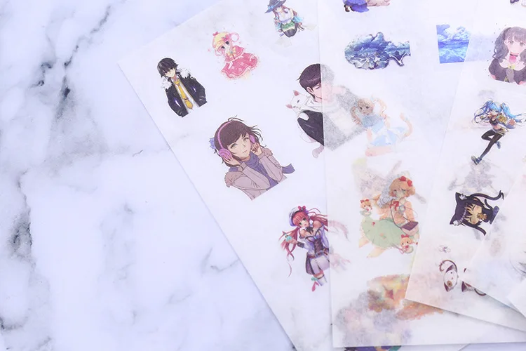 6pcs Lovely girl paper sticker Organizer Calendar Diary Book Planner Sticker Scrapbook Decoration papeleria sale | Канцтовары для