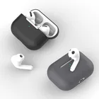 Силиконовый чехол для беспроводных Bluetooth-наушников Apple Airpods Pro, мягкий однотонный защитный чехол для наушников