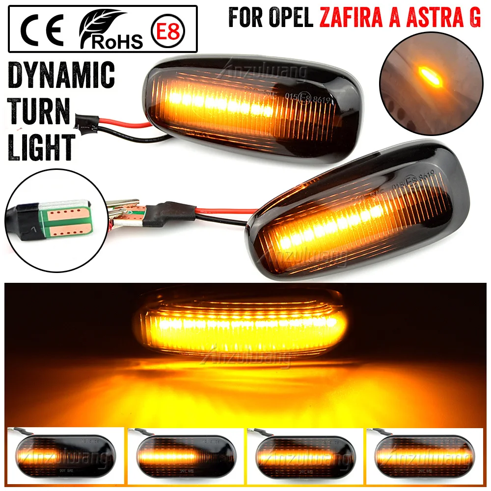 

flowing Led Dynamic Turn Signal Light For Opel Zafira A 1999-2005 For Opel Astra G 1998-2009 Side Marker Light Sequential Blinke