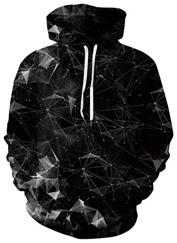 

BarbedRose Men's Digital Print Sweatshirt Hoodie Galaxy Pattern Hoodie