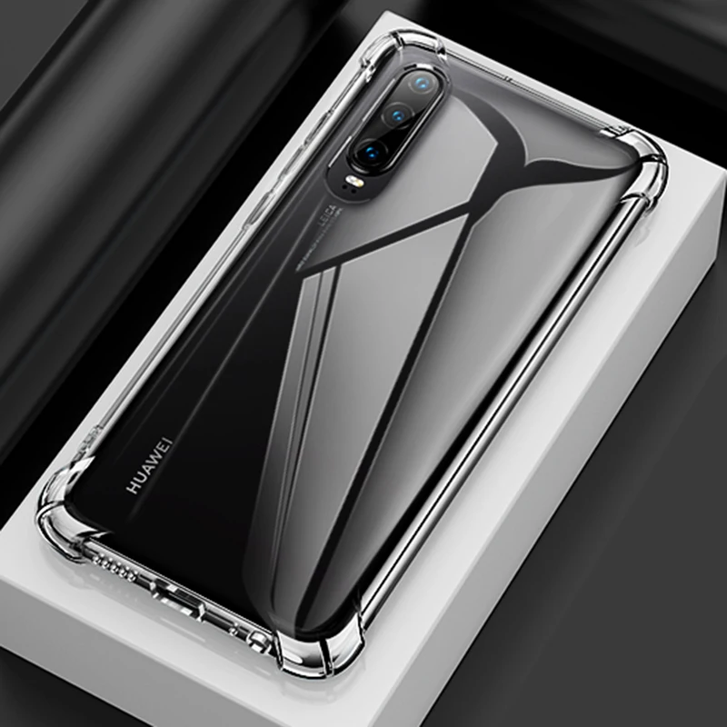 Shockproof Silicone Soft Case For Huawei P20 P30 P40 Lite Pro Mate 10 20 30 Honor 20S 20i 10i Play Mobile Phone Cover Clear Etui | Мобильные