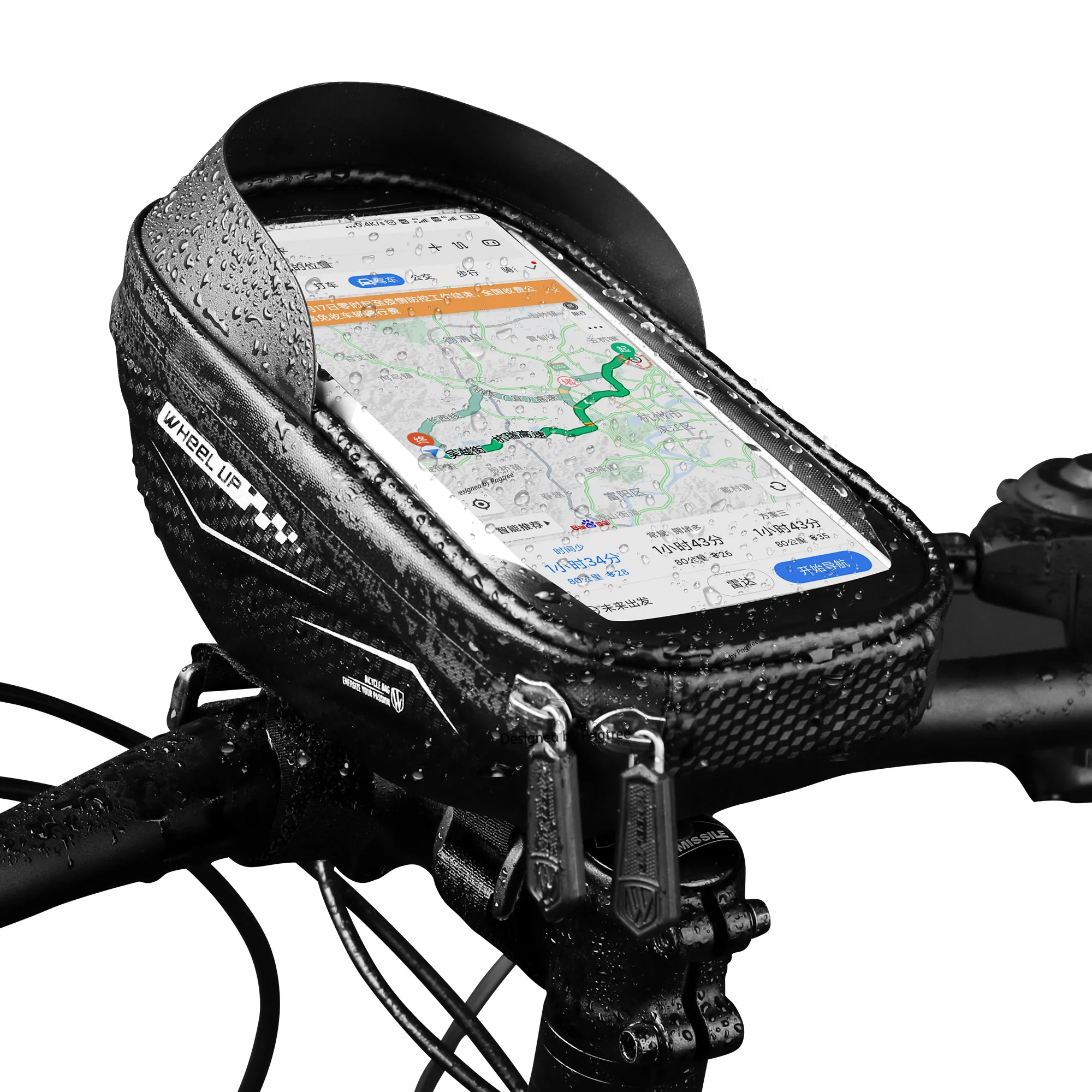 

WHEEL UP Phone Bag Bike Bicycle Strong Rainproof TPU Touch Screen Cell Phone Holder Bicycle Handlebar Bags MTB Frame Pouch Bag