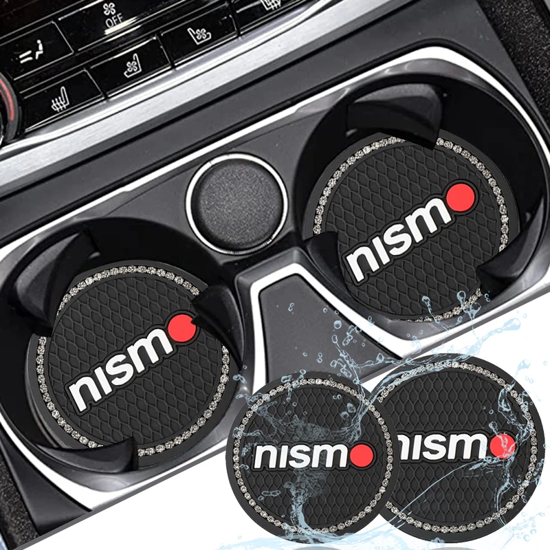 

1 Pcs Diamond Car Coasters Silica Gel Anti-slip Pad Mat For Nissan DAYZ Livina Roox Sentra Altima Cube Versa Frontier Altima