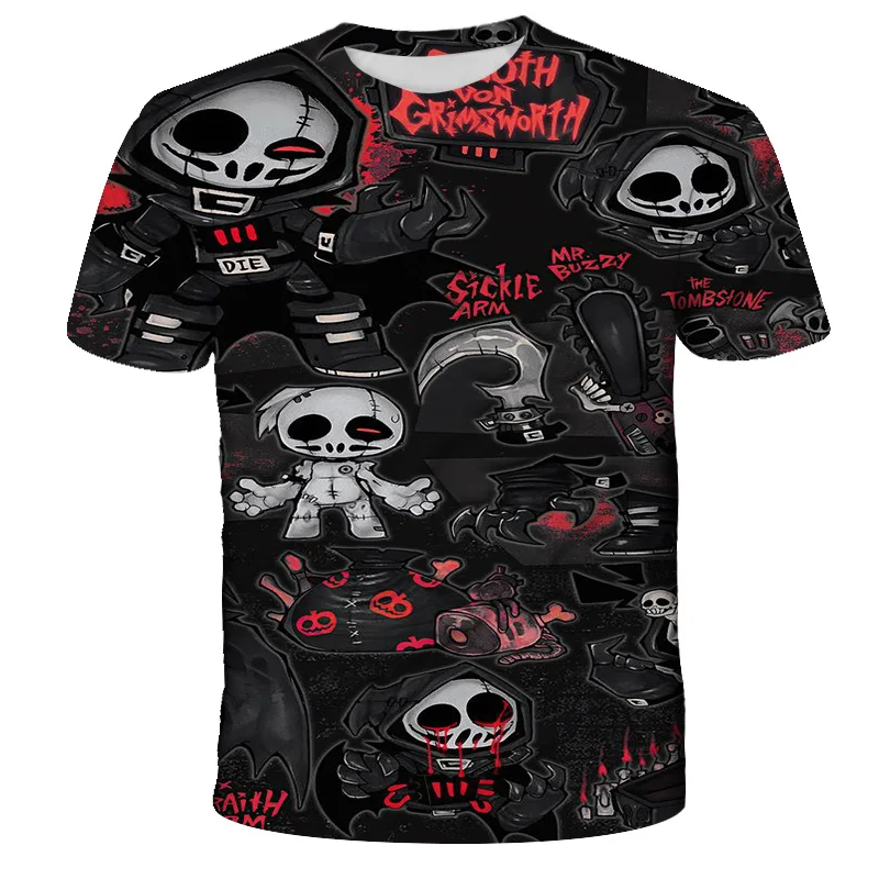 

Summer Short Sleeve Cool Graffiti T Shirt 3D Printed Boys Girls Casual Fashion Streetwear Tees Popular Kids Baby Clothes