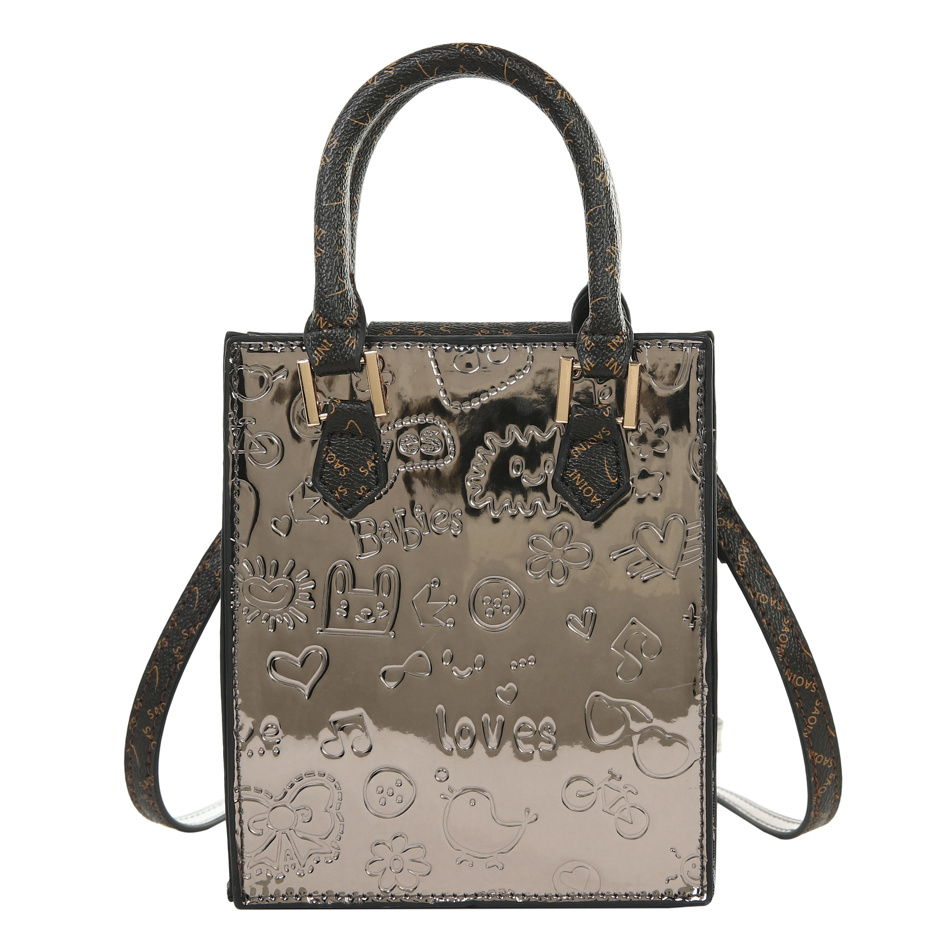 

The Lady Slanted The Backpack PU Fashion Vertical Version Of The Backpack Mobile Phone Bag