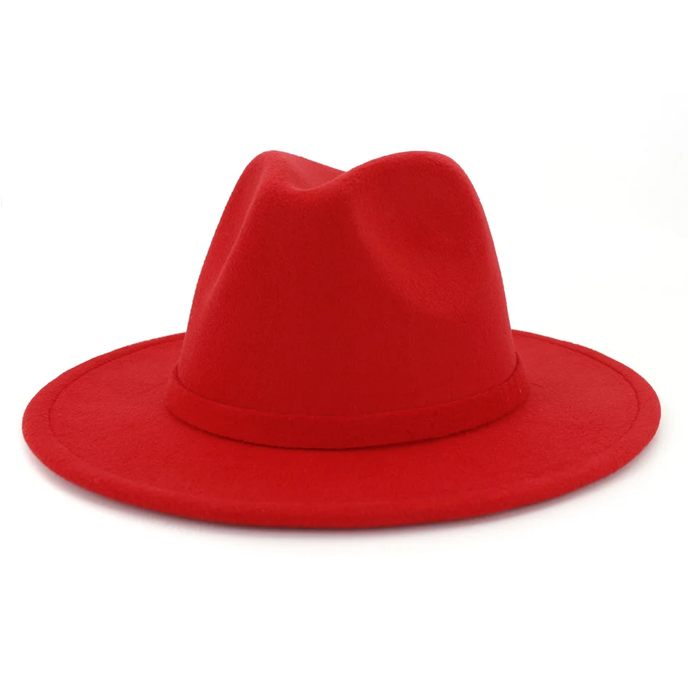 QBHAT унисекс мужская женская Белая Шляпа Fedora одноцветная с плоским краем шерсть