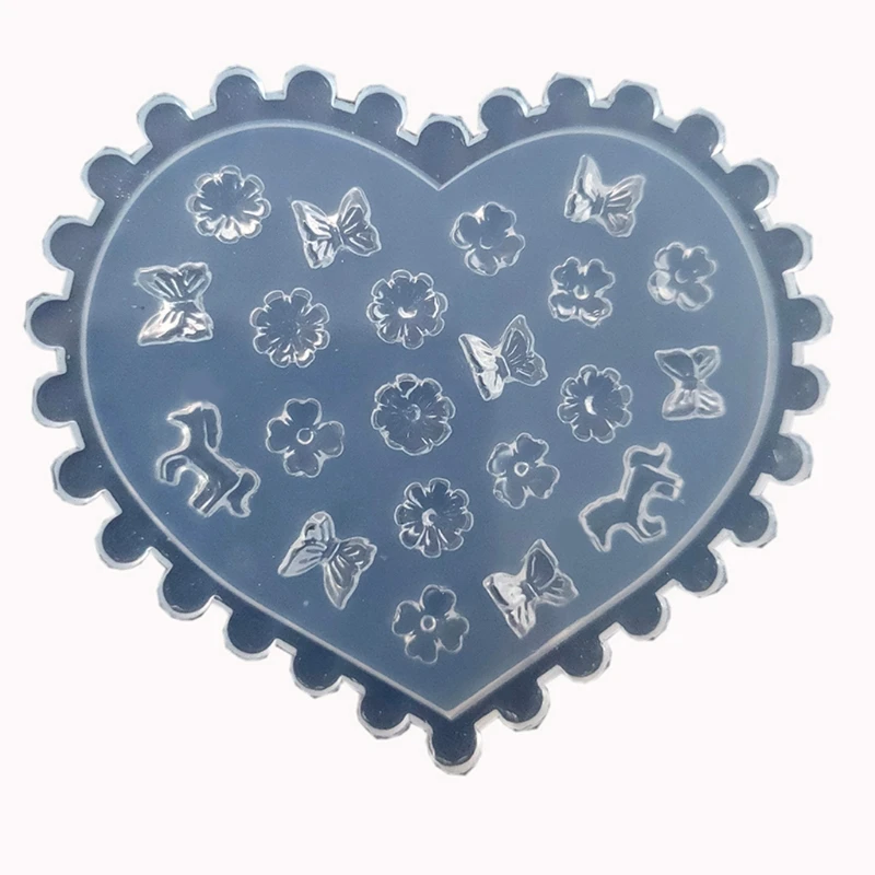  4Pcs Flower Bowtie Bear Resin Mold Epoxy Casting DIY Nail Art Crafts | Дом и сад