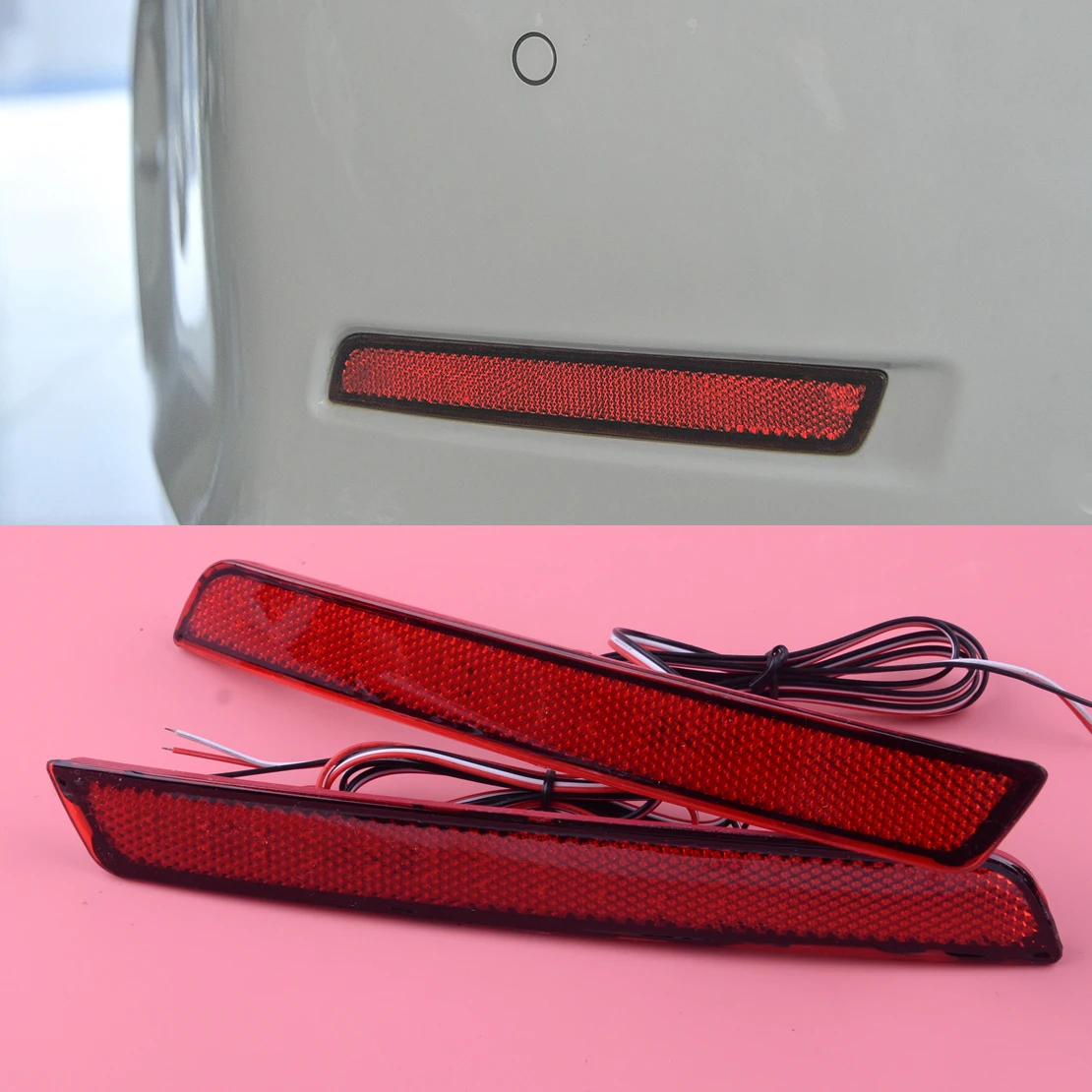 2 шт. автомобильный Светодиодный отражатель заднего бампера тормозной задний
