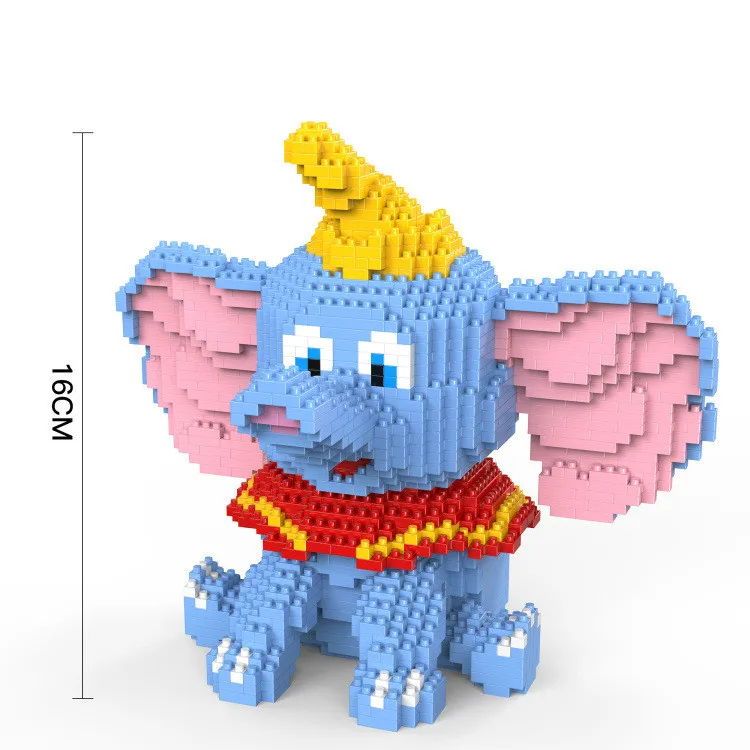 1787 шт. 1022 мини блоки мультфильм Dumbo Модель Строительные кирпичи милый слон пластиковые Развивающие игрушки для детей Подарки