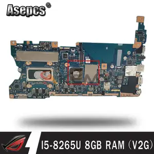 for asus ux461fn ux461f original motherboard mainboard tested 100 ux461fn laptop motherboard with i5 8265u cpu 8gb ram （v2g）gpu free g