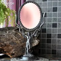 European style retro overturn table mirror two-sided creativity loveliness A small desktop princess cosmetic mirror  ZM1202