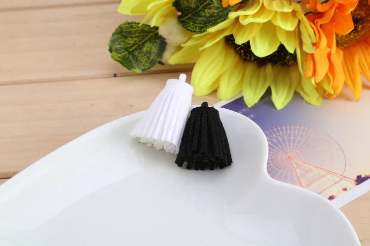20 шт. 3,4 см замша кожа кисточкой бахрома DIY аксессуары серьги ювелирные изделия фурнитура брелок для телефона ремесло ремни кулон кисточки