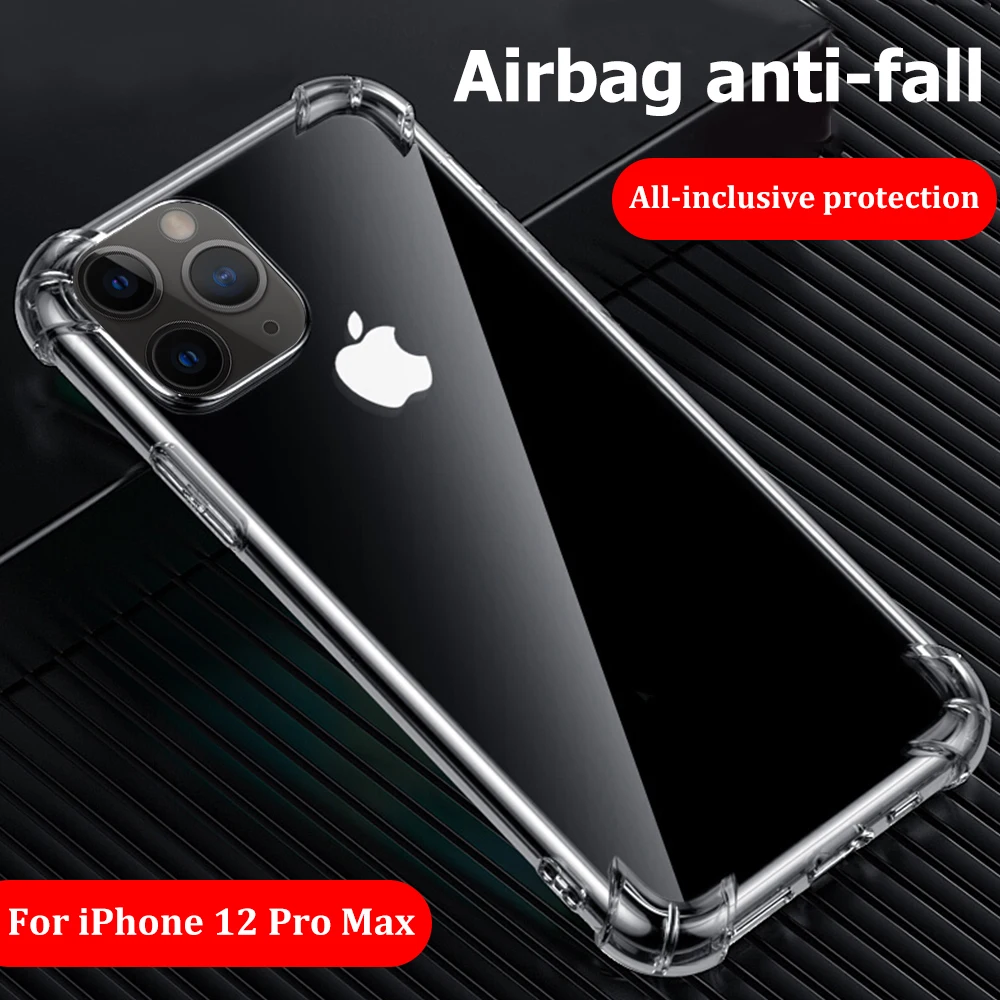 Прозрачный чехол для iPhone 12 11 13 Pro Max Mini защитный прозрачный из ТПУ XS X XR 7 8 6 6S Plus