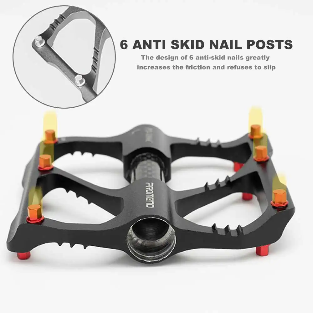 

PROMEND Mtb Pedal Quick Release Road Bicycle Pedal Anti-Slip Ultralight Mountain Bike Pedals Carbon Fiber 3 Bearings