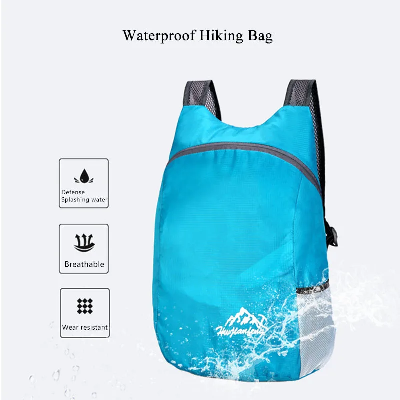 Легкий походный рюкзак 20 л водонепроницаемая Складная уличная Дорожная сумка