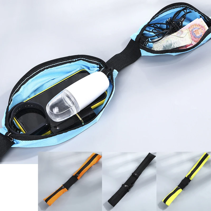 Сумка для бега молочно Шелковый ремень на открытом воздухе тонкая поясная сумка