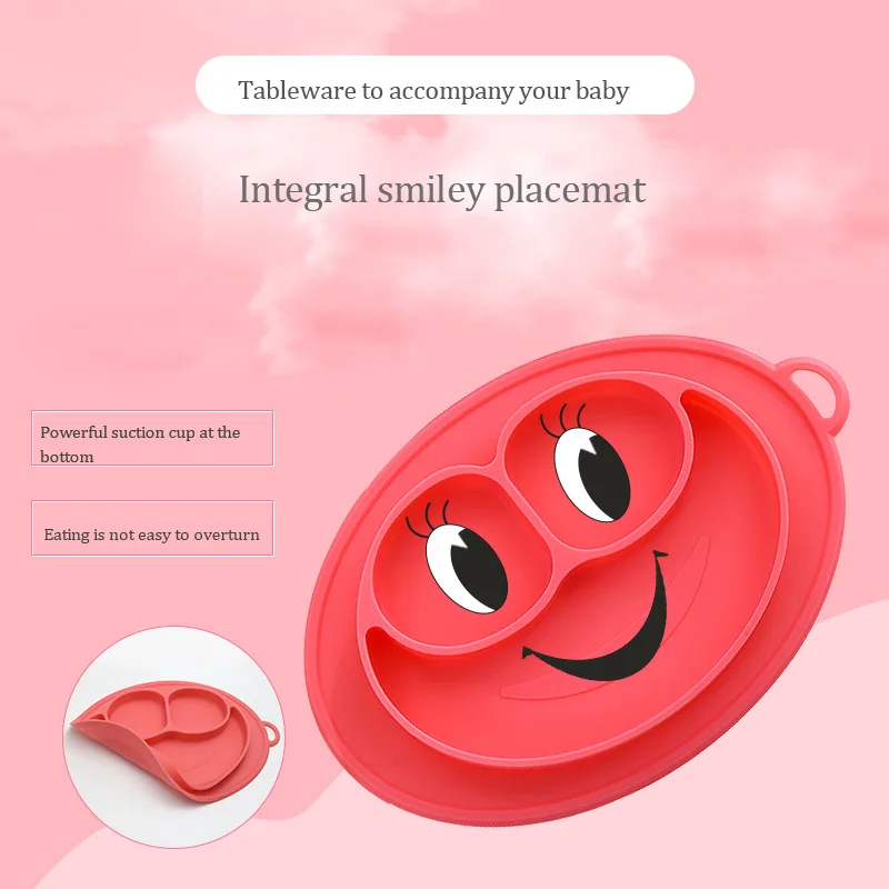 Тарелка для детей с силиконовой чашей кормления посуда на присоске Детская