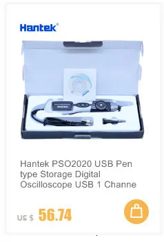 Hantek PC USB портативный осциллограф 20 МГц-200 МГц 2 канала 48 мс/s-250MSa/С осциллограф 6022BE/6052BE/6082BE/6102BE/6212BE
