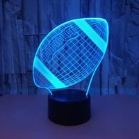 tik tok usb small table lamp rugby colorful 3d led night light childrens night light touch remote control colorful as a gift