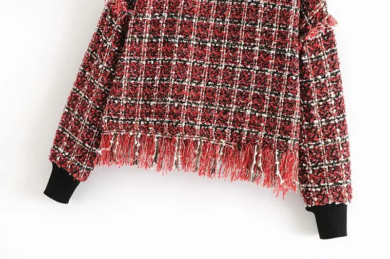 2019 ZA Мода новые осенние с высоким воротником длинным рукавом Пуловеры бахромой