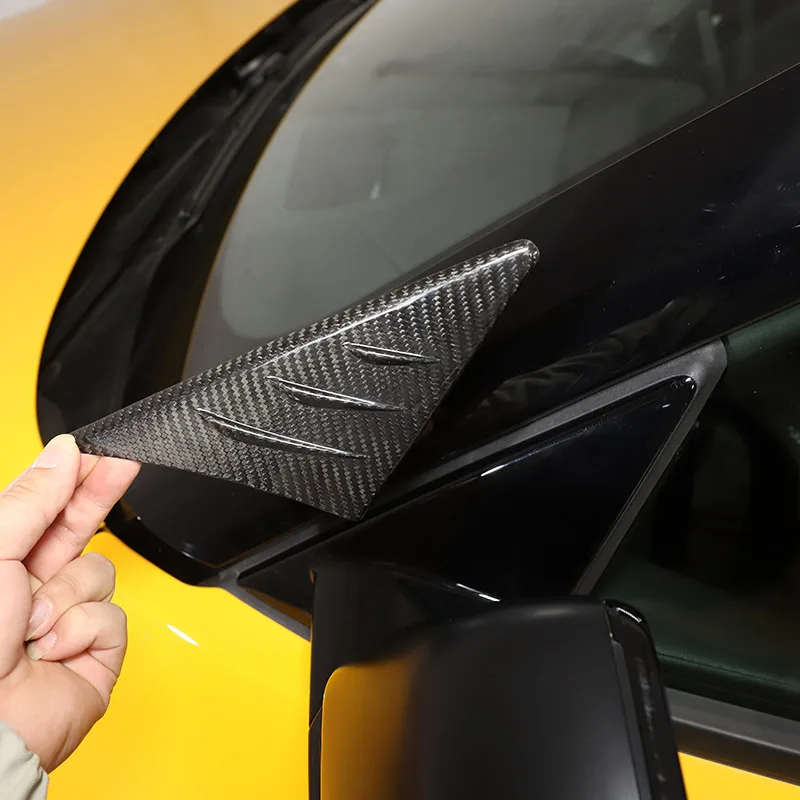 

For Toyota GR Supra A90 real carbon fiber Car Rearview mirror side Window Spoiler Side Wing Triangle Cover Trim car accessories