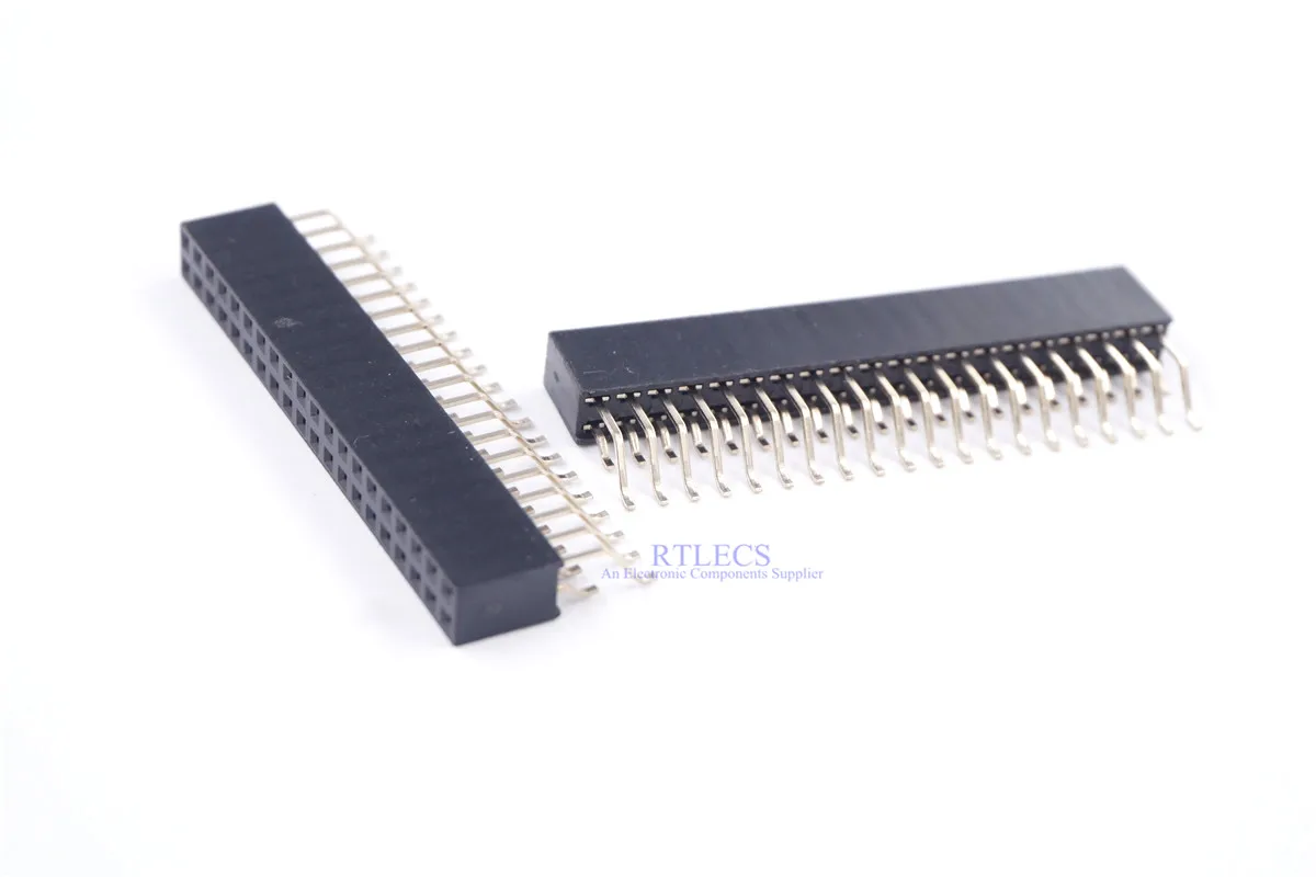 2 шт. SMT PCB гнездовой разъем 54 мм 0 100 &quotшаг 2x20 Pin 40 положение двойной ряд правый угол