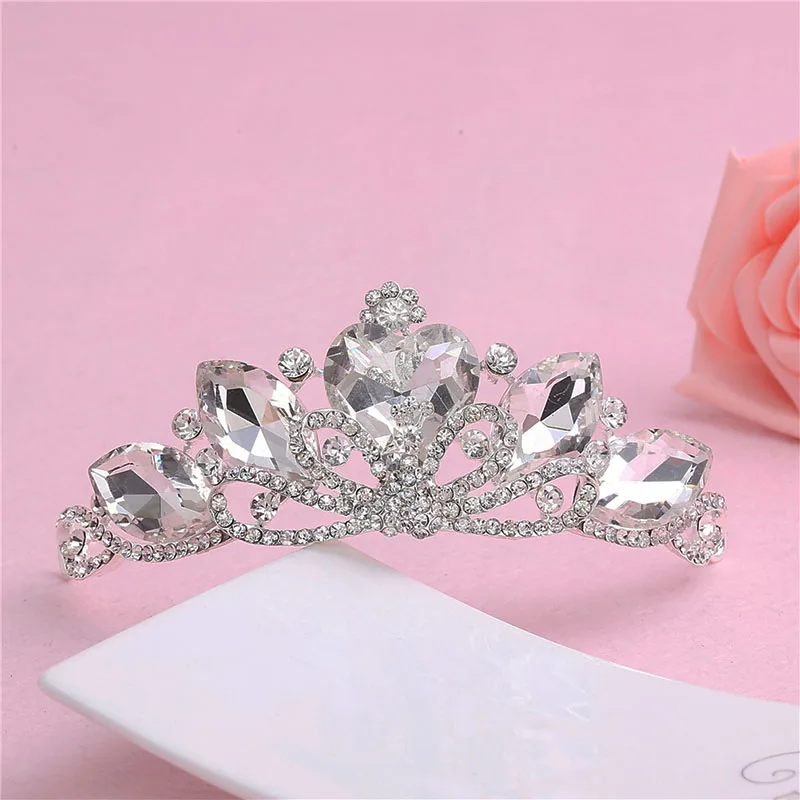 

Linglewei новые аксессуары для волос новые корейские Свадебные короны со стразами горячая Распродажа свадебная корона свадебное платье головн...