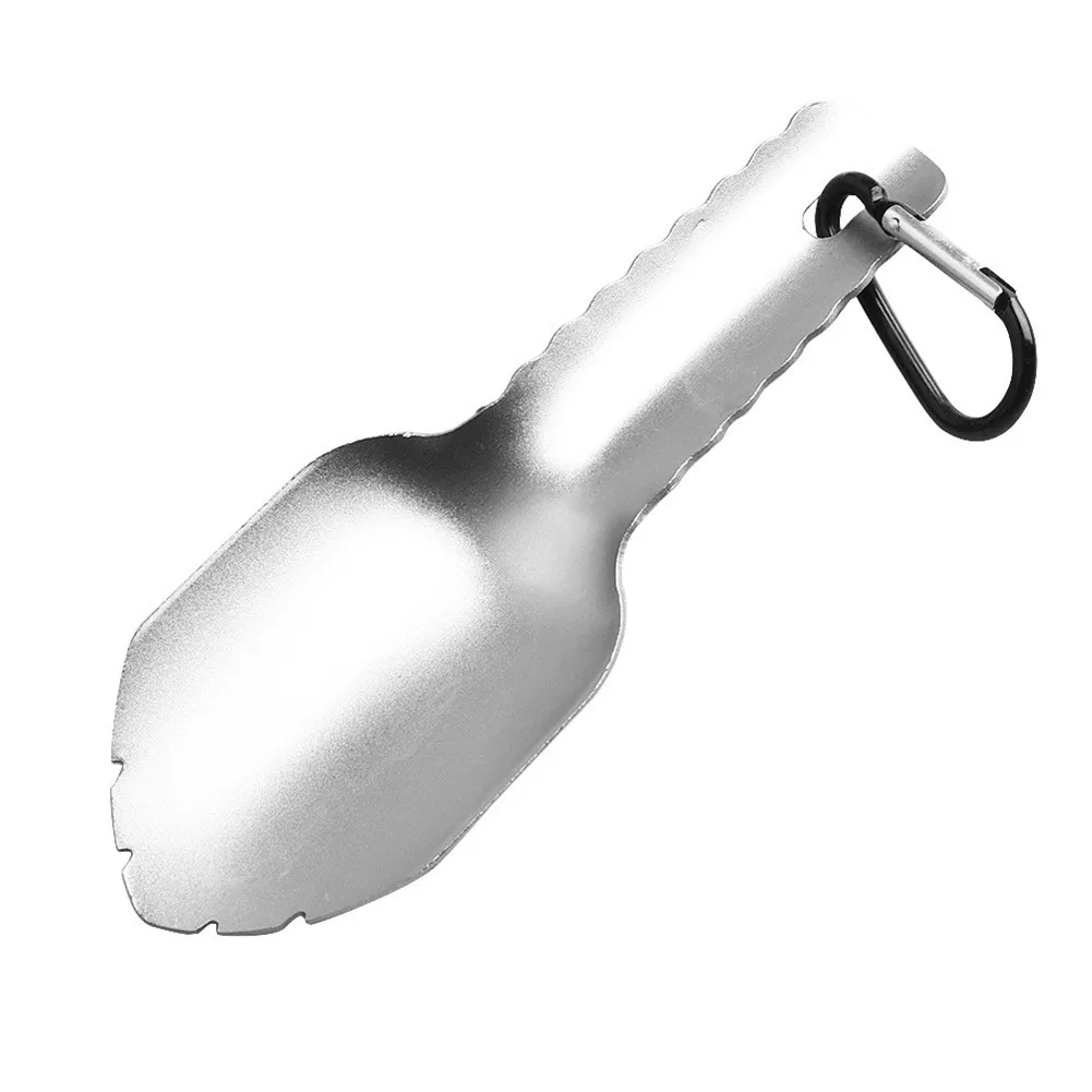 

Outdoor Camping Hand Shovel Portable Digging Multifunctional Emergency Tent Nail Garden Hiking Trowel With Hanging Hole Button