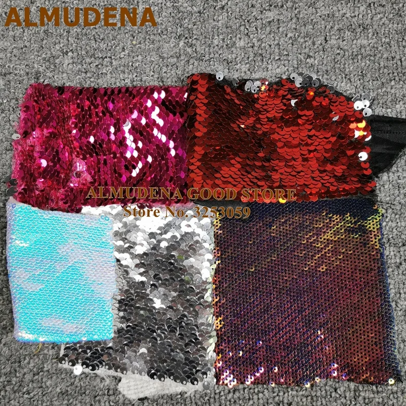 ALMUDENA; женские пикантные разноцветные ботинки до середины икры, украшенные блестками; ботинки средней высоты на шпильках с яркими пайетками; свадебные туфли - Цвет: customized color