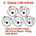 Автомобильный измеритель температуры масла, 2 дюйма, 52 мм, 12 В в белом корпусе