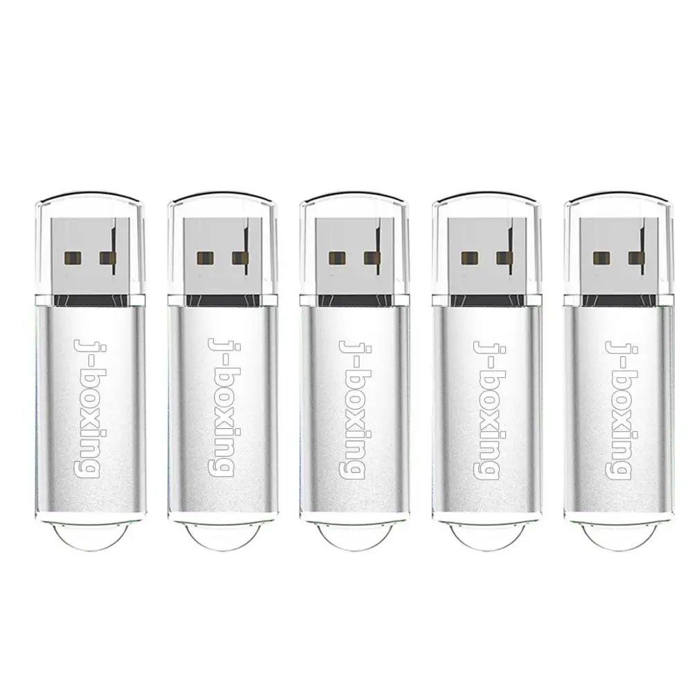 J-бокс USB флеш-накопитель 32 Гб оперативной памяти, 16 Гб встроенной памяти, прямоугольник на флэшке, 4 ГБ 8 ГБ карта флэш-накопители с Кепки 2 ГБ 1 ГБ/перейти дисков серебро 5 шт./упак
