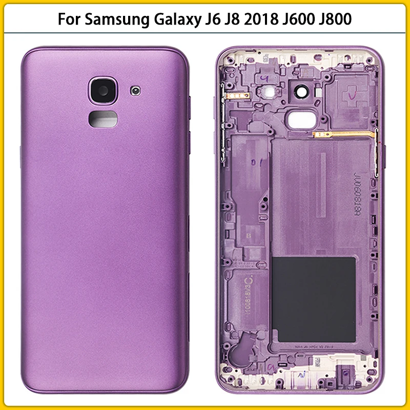 10 шт. новый задний корпус J600 для Samsung Galaxy J6 J8 2018 J600F J800 J800F Крышка батарейного отсека