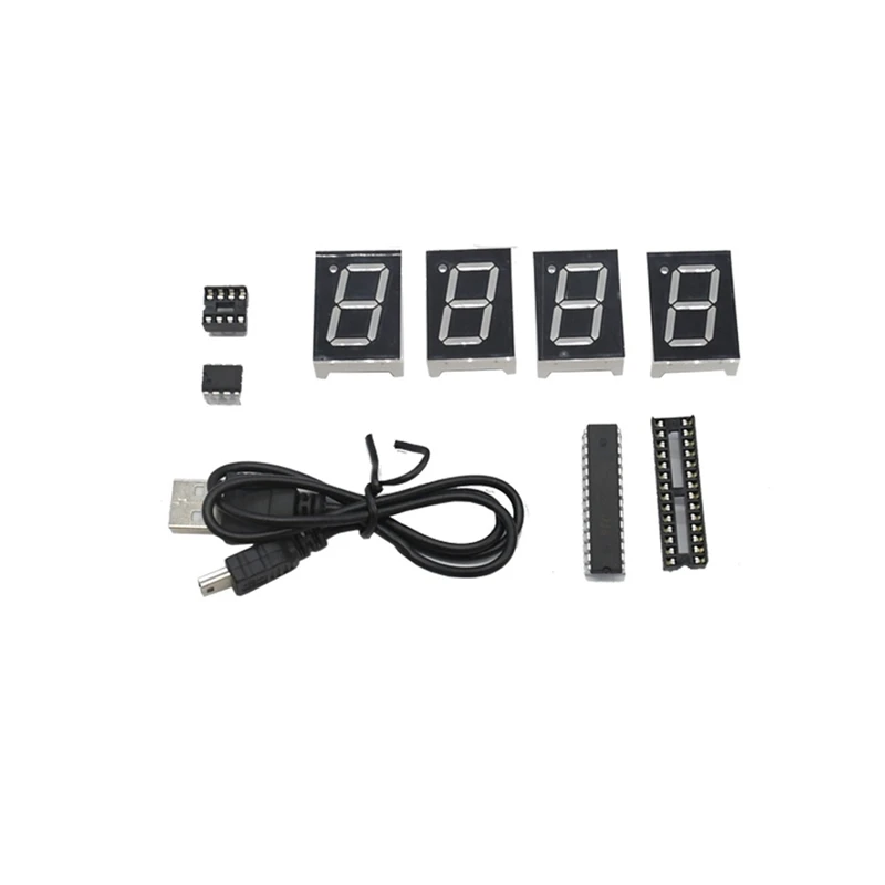 4 разрядный Ds1302 Led Дисплей Diy Смарт точные часы набор для самостоятельной сборки