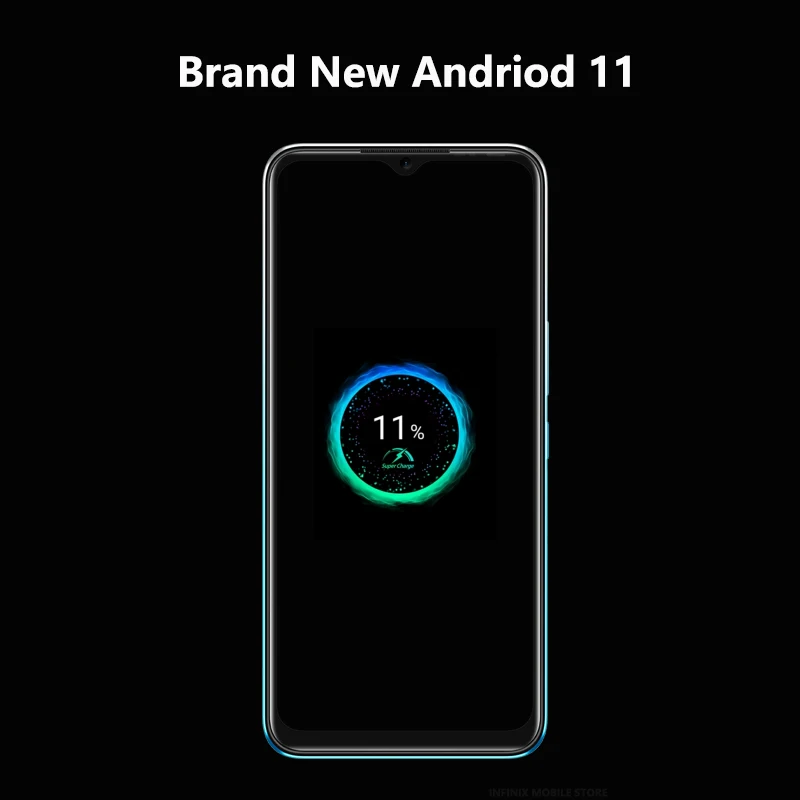 Najtaniej Infinix Hot 11 Play Wersja Globalna 6.82 ''HD + Wyświetlacz Smartphone 6000mAh Bateria Helio G35 13MP AI Podwójna Kamera Tylna Android 11