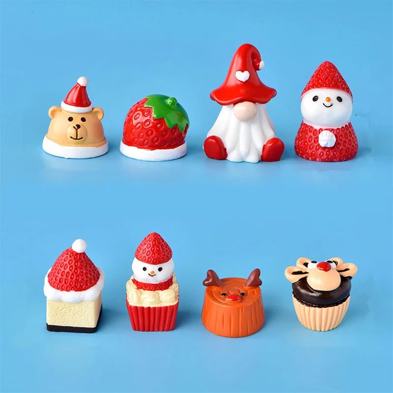 Милые украшения для торта в виде клубники на рождество домашнее украшение