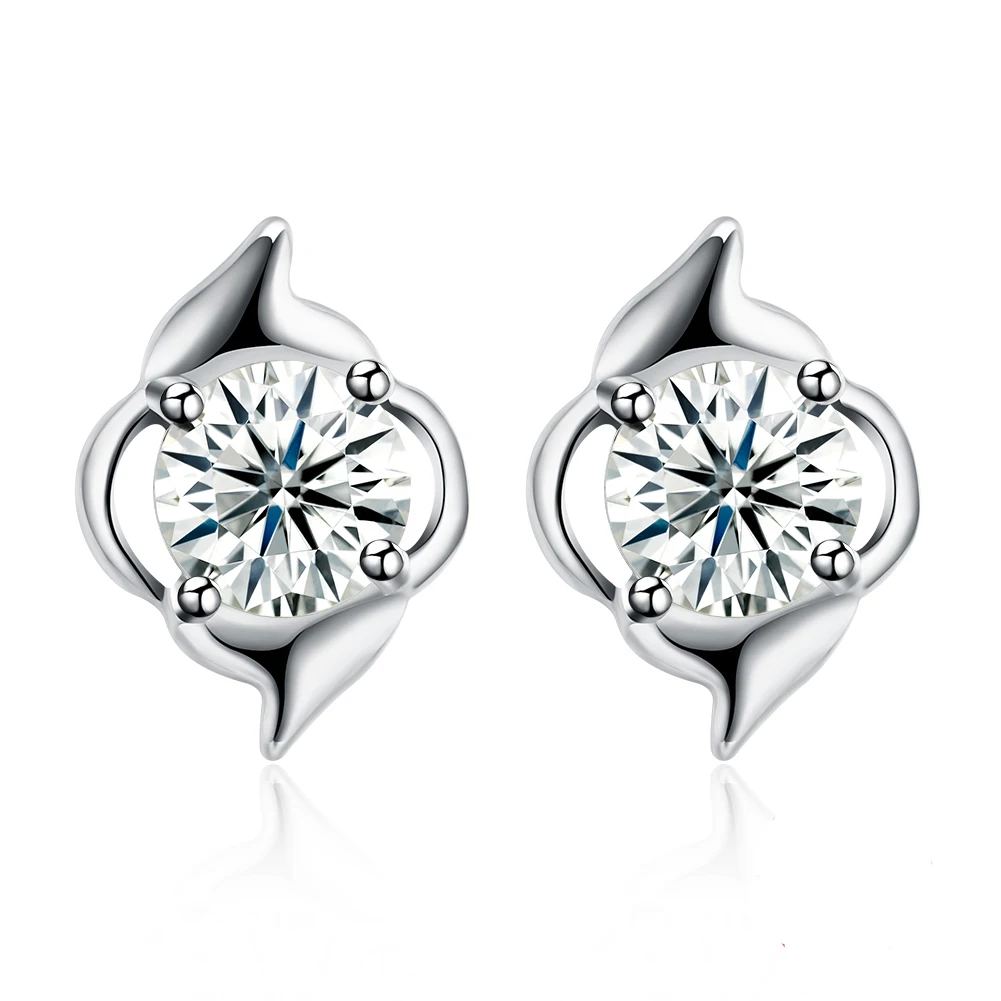 

SILVERHOO 925 Sterling Silver Lightning Shape Women Earrings Korean Exquisite Cubic Zirconia Stud Earring Classic Party Jewelry