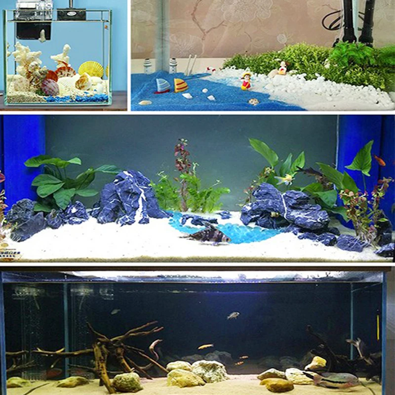 100 г/200 г/300 г цветные хрустальные камни для украшения для аквариума, пол аквариума, декоративные шлифованные кварцевые камни
