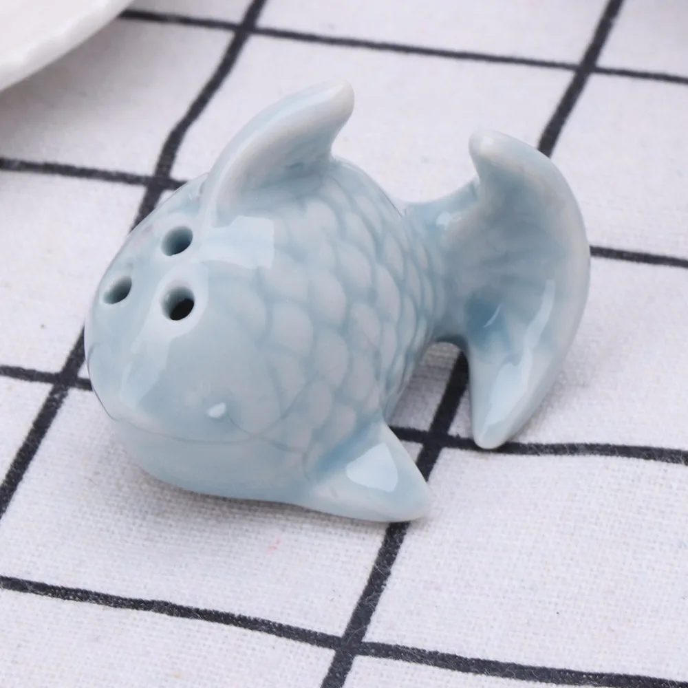 1 пара милая керамическая бутылка для приправ в форме рыбы набор шейкеров соли