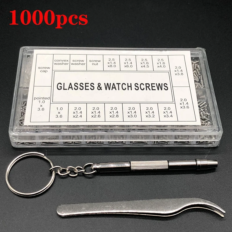 1000 шт маленькие очки винты из нержавеющей стали микро солнцезащитные часы гайки