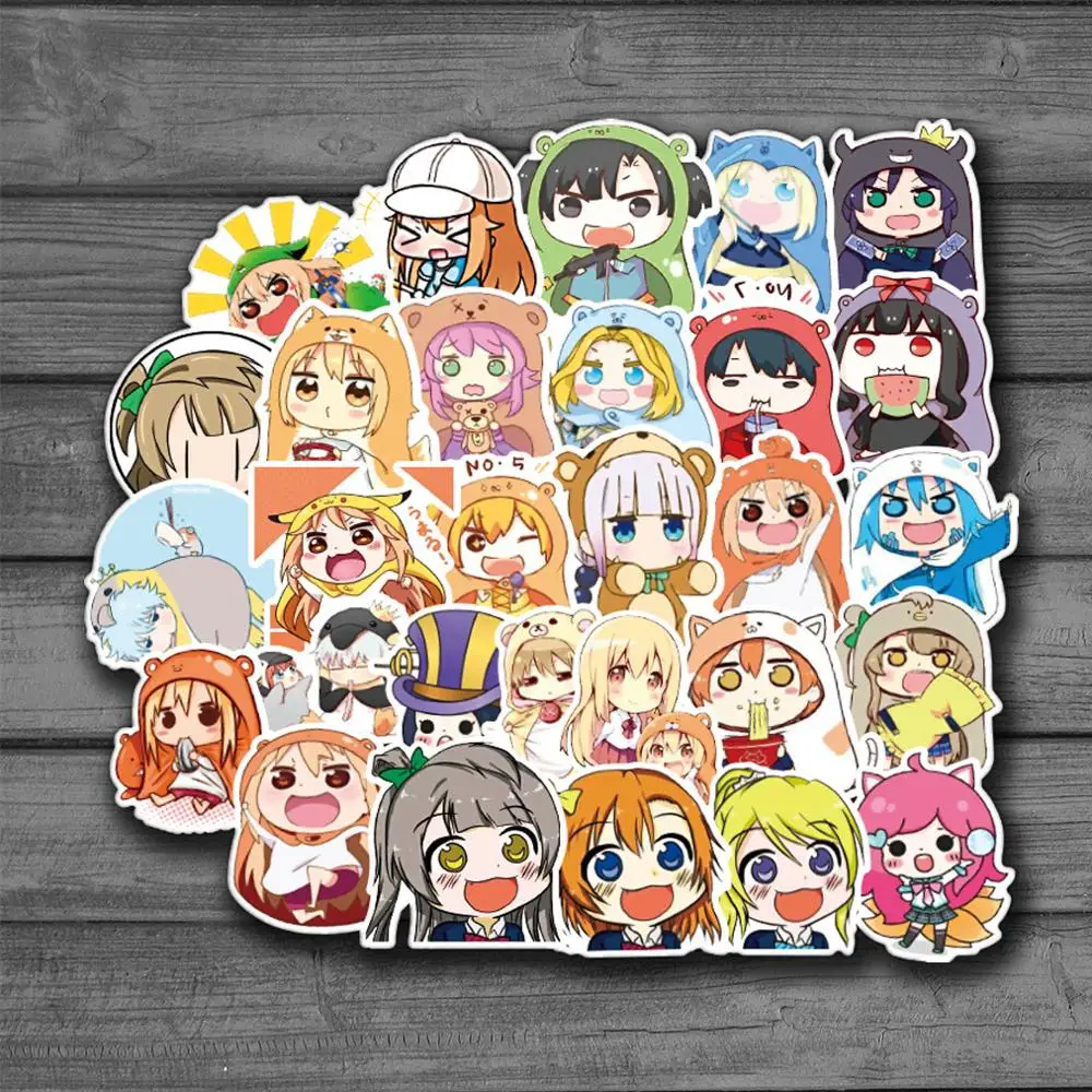 

50 шт. аниме Himouto! Наклейки с изображением Умару-Чана, милые водонепроницаемые наклейки с граффити для ноутбука, телефона, чашки, автомобильны...