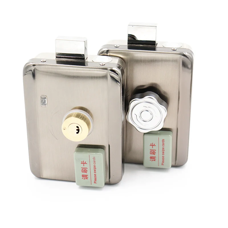 singledouble access door gate access control system electronic integrated rfid motorized lock with rfid reader 20pcs id tags free global shipping